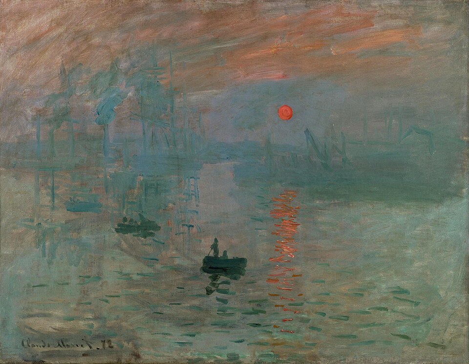 Impression, Sunrise by Claude Monet, the painting that gave the Impressionist movement its name